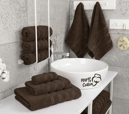 American Soft Linen Luxury 6 Piece Towel Set, 2 Bath Towels 2 Hand Towel 2
