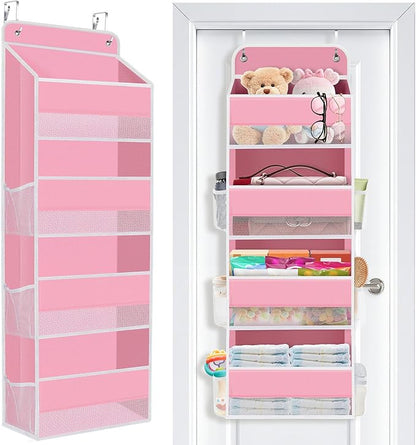 SpaceWhisper Over the Door Organizer, 4 Large Pocket Hanging Storage Organizer