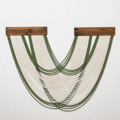 LB Boho Macrame Wall Hanging Large, Green and Beige Macrame Tapestry Wall Decor Handmade Woven Chic Bohemian Tapestry Decor for Bedroom Living Room Office Bathroom Nursery