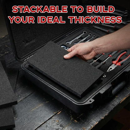 4 Pack Pick and Pluck Foam Sheets 16x12x0.5 Inch, Pre-Cut Grid Foam for Case Liner, Drawer Liner, Padding and Storage Protection