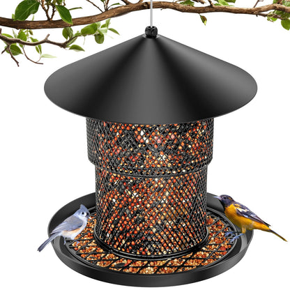 Bird Feeder for Outdoor Hanging, No Mess No Spill and Squirrel Proof Feeder