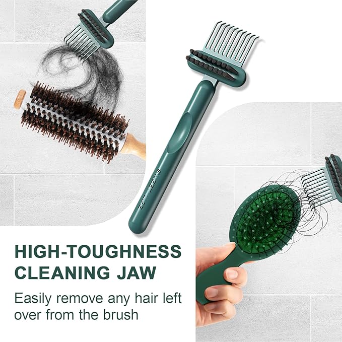 RHOS 2-in-1 Hair Brush Cleaner and Comb Remover Rake