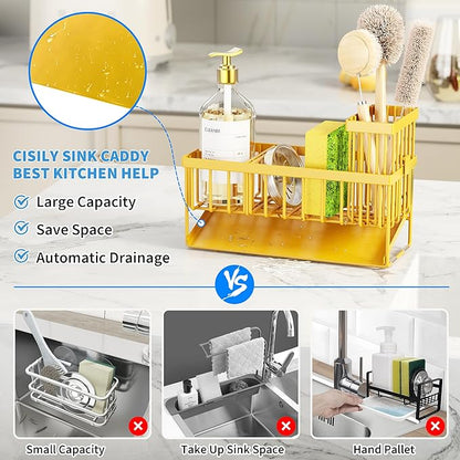 Cisily Yellow Sink Caddy Organzier