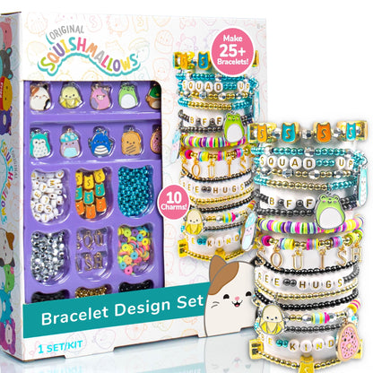 Original Squishmallows Bracelet Design Set, Cute & Friendship Bracelet Kit, Jewelry Making Kit, Charm Bracelet Making Kit, Beading & Jewelry Making, Friendship Bracelet Making Kit