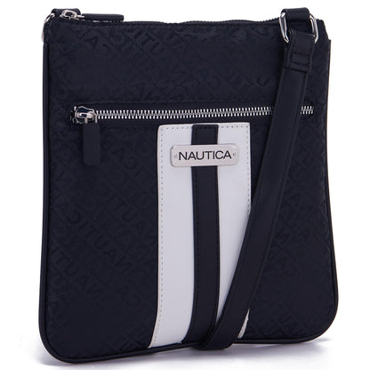 Nautica Lakeside Signature Jaquard North South Crossbody Bag