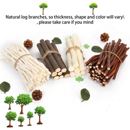 ZCLGOOD 10PCS 8 Inch Natural Wood Log Sticks 0.67”-1.12" Diameter Twigs, Wood Log Craft Sticks for DIY Rustic Home Decor School Projects Photo Props Festival Crafting Supplies