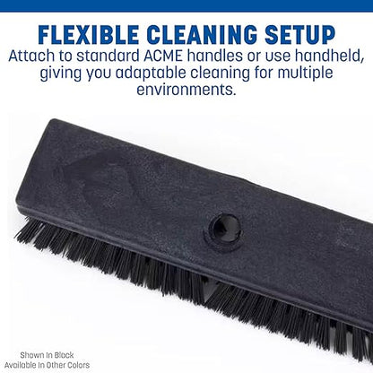 SPARTA Plastic Floor Scrub Brush, Brush Head Only, Deck Brush