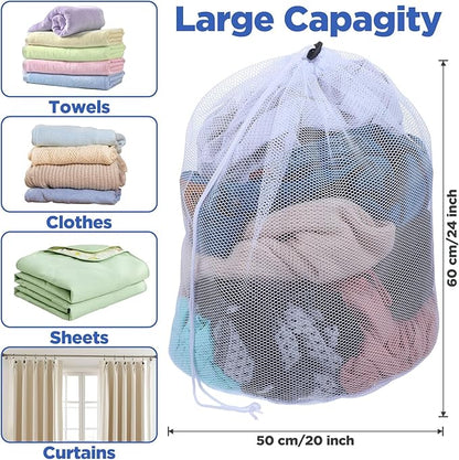 20 Pcs Mesh Laundry Bags Bulk