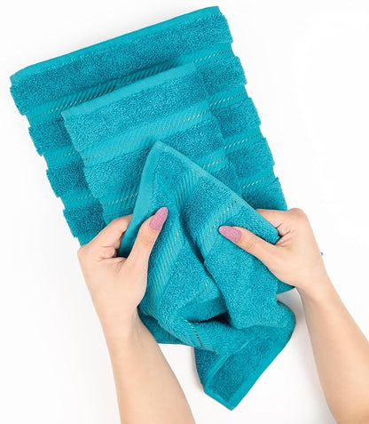 American Soft Linen Luxury 4 Piece Bath Towel Set, 600 GSM 100% Cotton Turkish