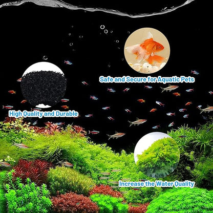 8 Pack Replacement Filter Sponges Compatible with Kulife Aquarium Filters, 2 Coarse Sponge, 4 Carbonized Sponge, 2 Fine Sponge