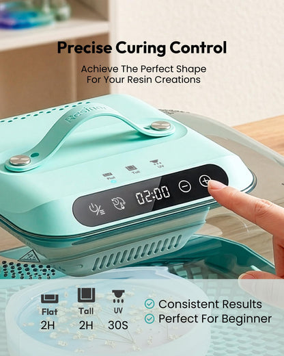 Resiners Resin Curing Machine G3 with UV Resin Light, 2H/1Min Fast Curing, Silicone Mat Included, Deformation-Resistant Reversible Base, Resin Dryer for Epoxy Mold Casting, Jewelry Making, DIY Decor