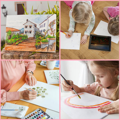 ESRICH Canvases for Painting 8x10In,14 Pack Blank Canvas Boards Bulk - Cotton Art Canvas for Oil, Acrylic & Watercolor Painting.