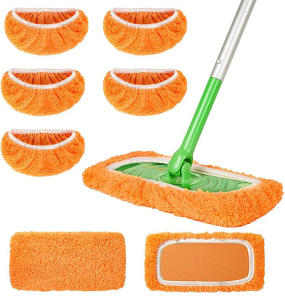 5 Pack Reusable Microfiber Mop Pads Compatible