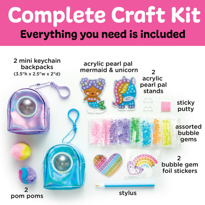 Creativity for Kids Bubble Gems Backpack Keychains - DIY Diamond Art Kits for Kids, Unicorn Toys for Girls, Gem Art Mermaid Gifts for Girls (Ages 6+)