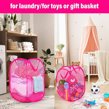 BATTOO Deluxe Strong Mesh Pop up Laundry Hamper Basket