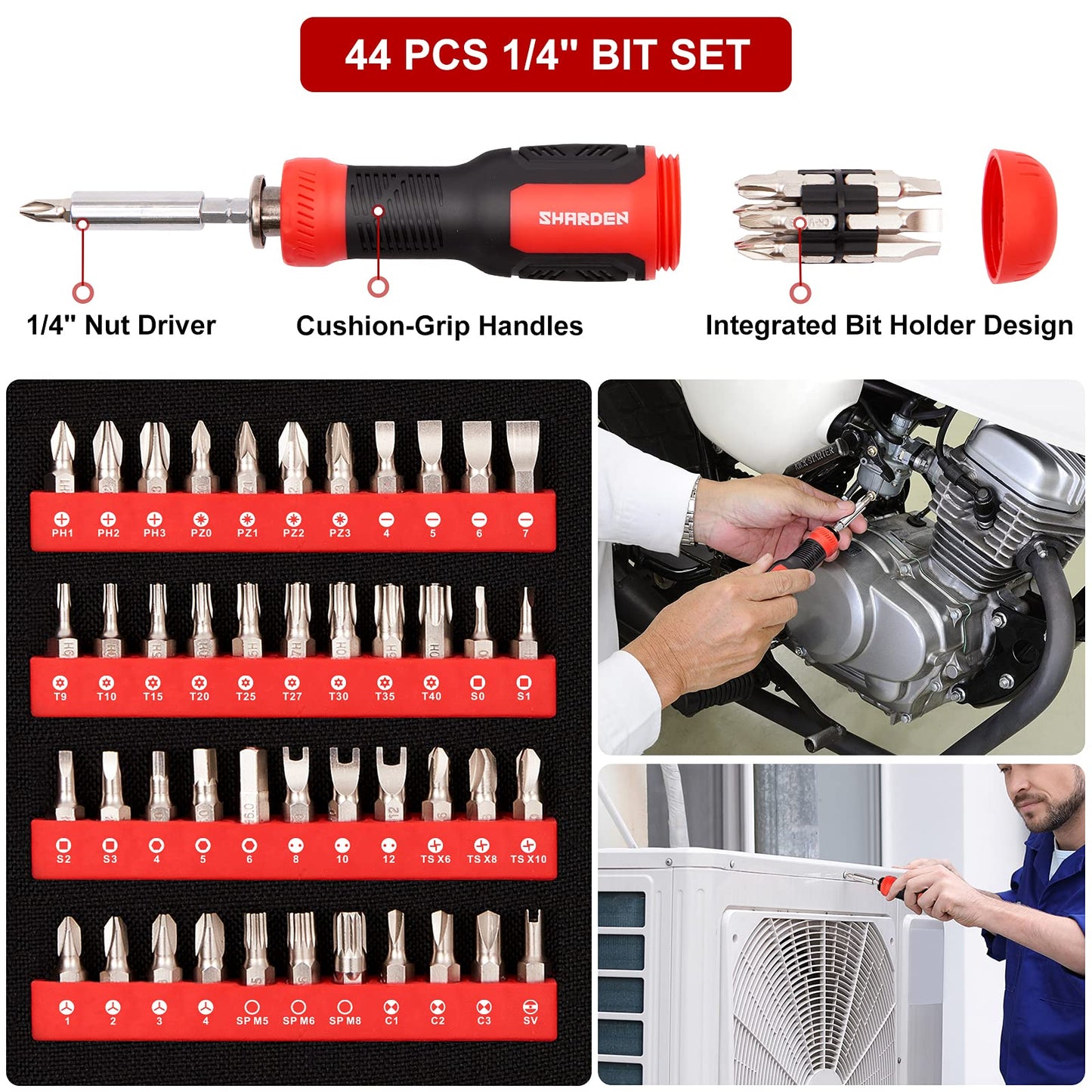 SHARDEN 191 in 1 Electronics Precision Screwdriver Set, Magnetic Driver Kit, with 164 Bits,Flexible Shaft, for iPhone, MacBook, Computer, Laptop, PC, Tablet, PS4, Xbox, Nintendo, Game Console