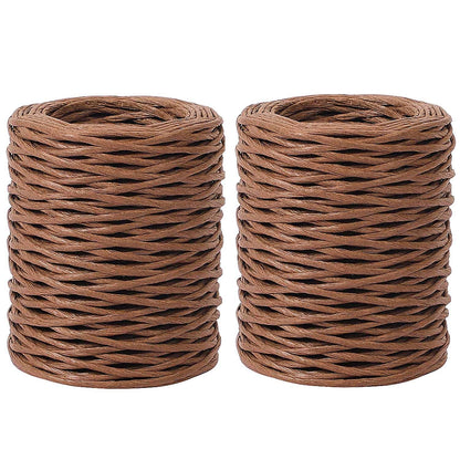 ZOENHOU 2 Rolls 328 Ft Floral Wire, 2mm 14 Gauge Rustic Paper Wrapped Floral Bind Wire for Flower Bouquets, Artificial Flower Making, DIY Projects, Brown