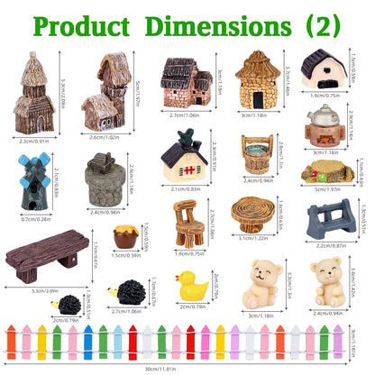 NSBUDIN 73 Pcs Fairy Garden Accessories Kit - Miniature Garden Accessories with Resin Figurines, Mini Trees & Moss for Potted Accent, Patio Decor & Succulent Projects, DIY Craft