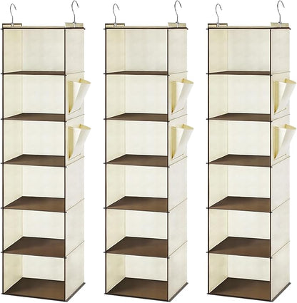 Leinuosen 6 Tier Shelf Hanging Closet Organizer Hanging Shelves