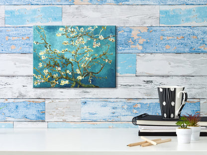 Wieco Art Framed Wall Art Canvas Prints of Almond Blossom by Vincent Van Gogh Paintings Reproduction Abstract Artwork for Wall Decor Golden Frame