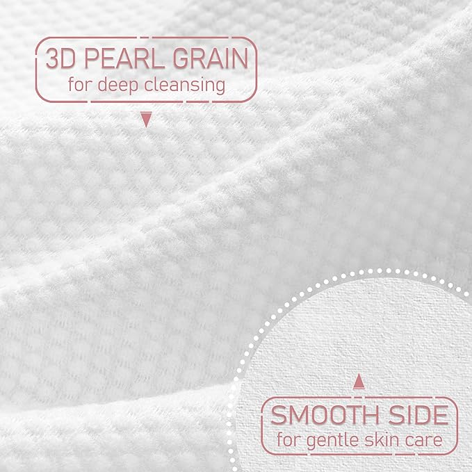 100% Cotton Disposable Face Towel 200 Count 10x12 Inch | Biodegradable Thick