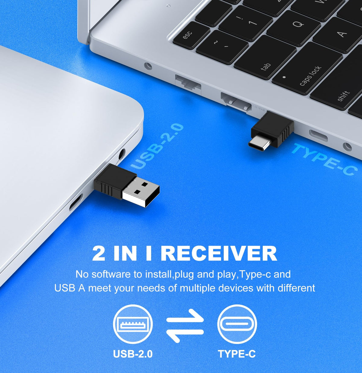 USB Type C Wireless Rechargeable Presenter Remote with Air Mouse, Green Light, Volume Control, Presentation Clicker PPT Pointer 2.4GZ PowerPoint Clicker Slide Advancer for Window Mac Keynote Google