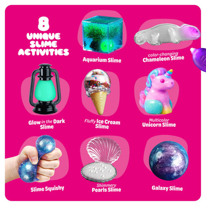 Slime Kit for Girls Ages 8-12 - All-in-One DIY Slime Making Kit, Galaxy Unicorn Glow-in-the-Dark Slime Set, Birthday Gift for Tween Girls 8 9 10 11 12