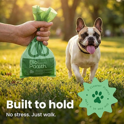 Dog Poop Bags, USDA Certified Biobased Product (42%), Extra Thick & Leak-Proof, Unscented Pet Waste Bags for Dogs & Cats, 120 Count