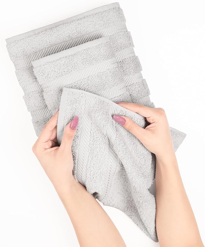 American Soft Linen Luxury 4 Piece Bath Towel Set, 600 GSM 100% Cotton Turkish