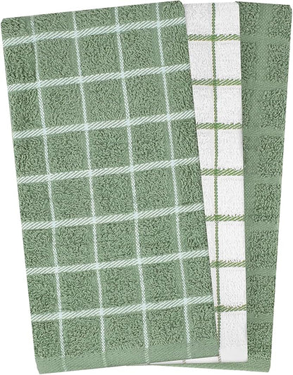 Ritz Premium 100% Cotton Terry Check Kitchen Dish Towels