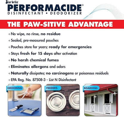STAR BRITE Performacide 1 Gallon Refill (3 Pack) – Kills Parvo Virus, Ideal for Veterinary Hospitals & Kennels