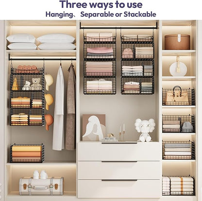 SWTYMIKI Hanging Closet Organizer Storage