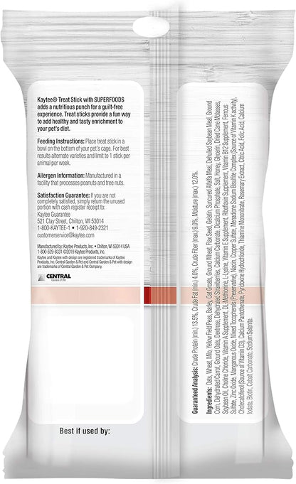 Kaytee Small Animal Treat Stick with Superfoods, Strawberry & Flax Seed, 5.5 oz