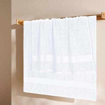 GLAMBURG Premium Cotton 4 Pack Bath Towel Set