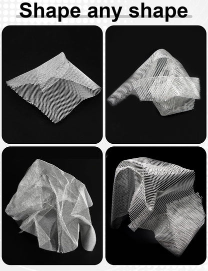 Aluminum Wire Mesh for Arts and Craft -15.7" x 13.1ft – Flexible Sculpting Mesh for Arts & Crafts, Easy-Cut Thin Metal Mesh with Bonus Scissors & Storage Straps, DIY Sculpture & Creative Crafts