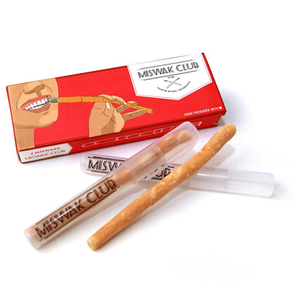Miswak Club Natural Teeth Whitening Kit/Natural Toothbrush for Whiter Teeth, Fresher Breath, While Being Chemical Free