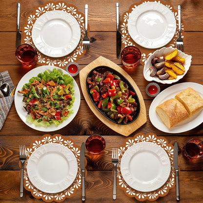 50 Pack Disposable Paper Mexicanos Placemats Table Mats 13.4 Inch Place Mats for Mexican Holiday Party Kitchen Dining Table Decoration