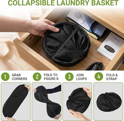 BATTOO Deluxe Strong Mesh Pop up Laundry Hamper Basket