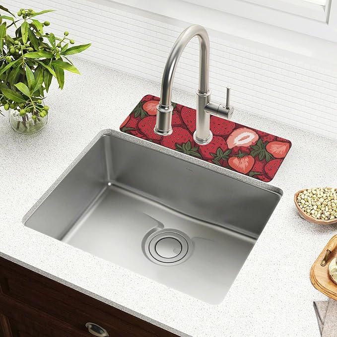 Kitchen Sink Splash Guard 1 PC 14.7 Inch Sink Faucet Mat Splash Guard