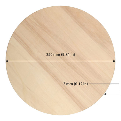 JAPCHET 30 Pieces 10 Inch Round Wood Circles, 1/8 Thick Blank Unfinished Wooden Rounds, Round Wood Discs for Crafts, Door Hanger, Wood Sign