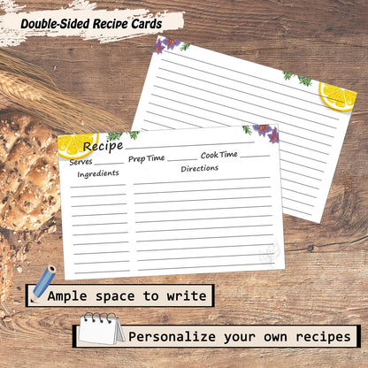 Recipe Binder with Plastic Sleeves, Stand Up Recipe Book Binder for 30 Recipe Cards 4x6, Recipe Organizer Kit Blank Cook Book for DIY Recipe Cards and 15 Clear Sheet Protectors (Sage, for 30 Cards)