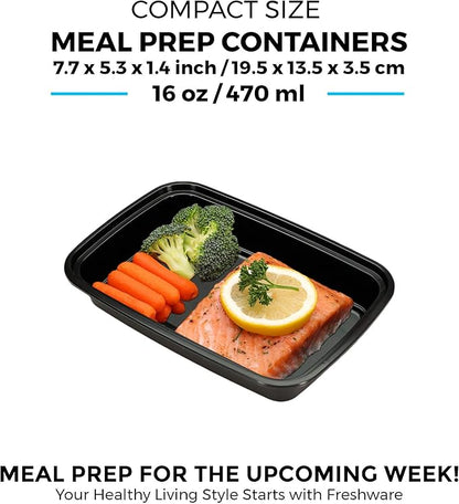 Freshware Meal Prep Containers 1 Compartment Food Storage Containers