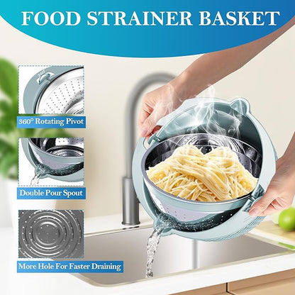 4 in 1 Colander with Mixing Bowl Set, Colander