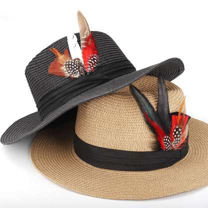 FeelfunFeather Hat Natural Peacock Feathers - 12PCS Colorful Real Feathers for DIY Fedora, Cowboy, Christmas Party, Oktoberfest, Trilby Hats