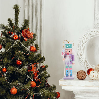 Homoyoyo 4.72Inch Candy Wooden Soldier Nutcracker 4pcs Nutcracker Christmas Decor Figurines Pastel Nutcracker Decor Christmas Nutcrackers Ornaments Set for Christmas Tree Party Supply
