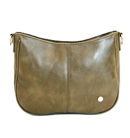 Modern+Chic Crossbody Bags for Women - Marissa Saddle Crossbody, Vegan Leather Shoulder or Handbag with Two Adjustable Straps