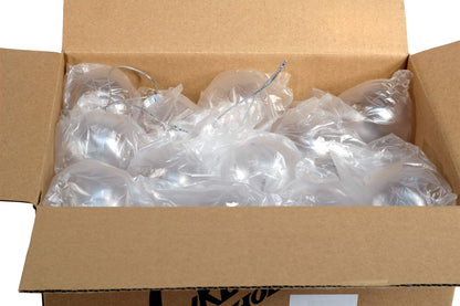 Creative Hobbies Clear Plastic Fillable Christmas Ornament Discs 100mm (3.94") - Great for Crafts, Holidays and Weddings | Pack of 12