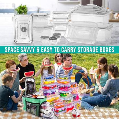 RockBerry 50 Pcs Large Food Storage Containers