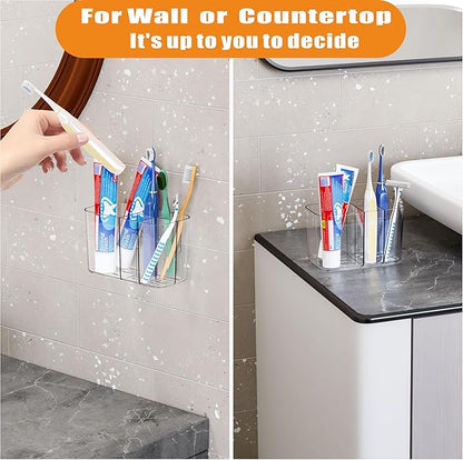 Electric Toothbrush Holder for Bathroom Countertop and Wall Mounted