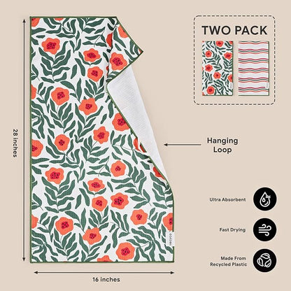 RECYCO Waffle Kitchen Towel Set of 2